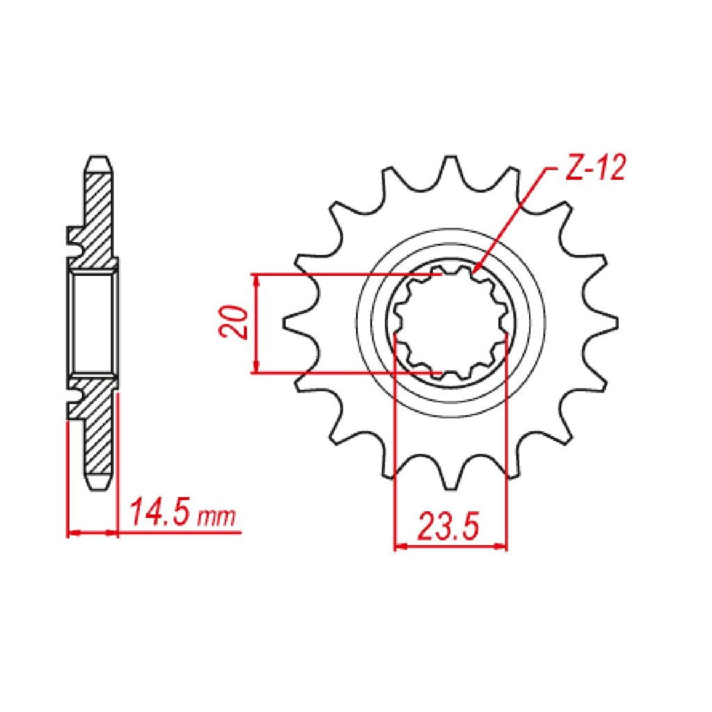 SPKT FRONT OE STEEL 1345 13T #520