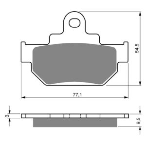 BRAKE PADS GOLDFREN OFFROAD RACING GF046 - K5 ( PR106 ) - Image 1