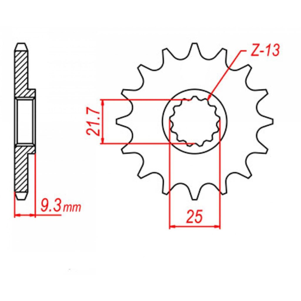 SPKT FRONT OE STEEL 18NC MTX 1539 #520