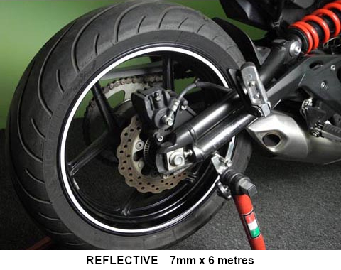 KEITI NON-REFLECTIVE WHEEL 3 STRIPE [RED/WHITE/FLURO GREEN] NS