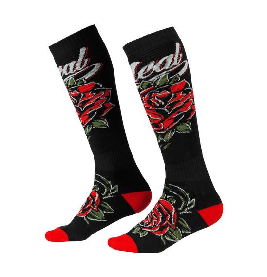 Oneal Pro MX Socks Roses Black/Red