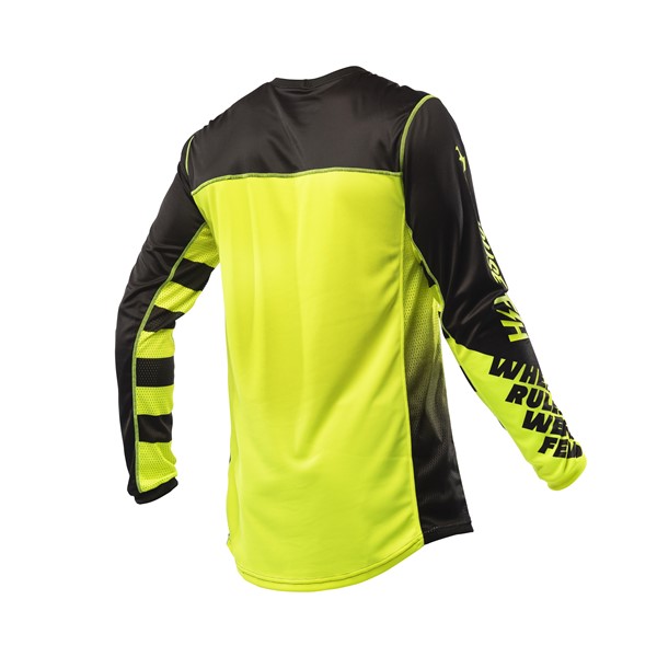 Fasthouse Grindhouse Riot Motocross Jersey Youth Black/High Viz