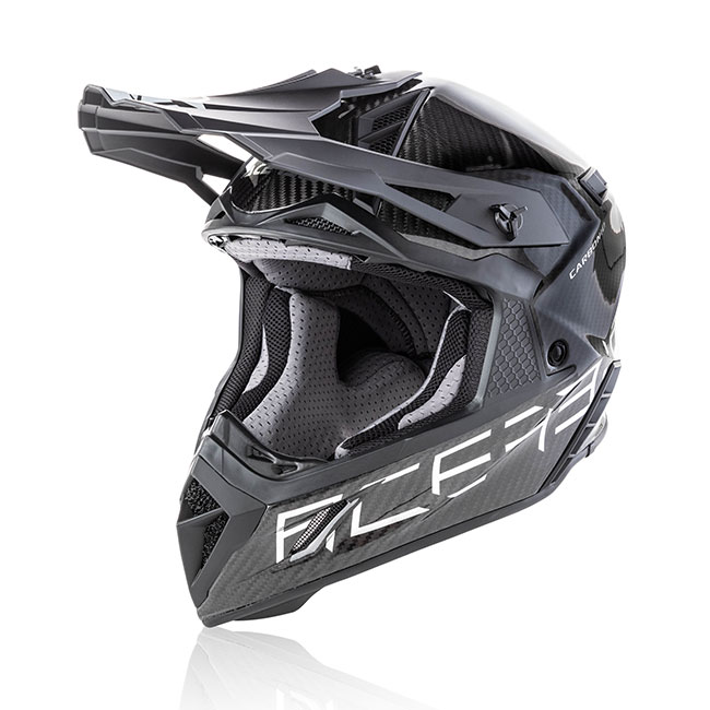 Acerbis Steel Carbon Motocross Helmet Black Silver