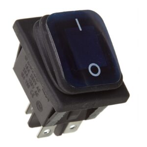 WHITES 12V ROCKER SWITCH ON-OFF BLU WATERPROOF 30X22 RECTANG - Image 1