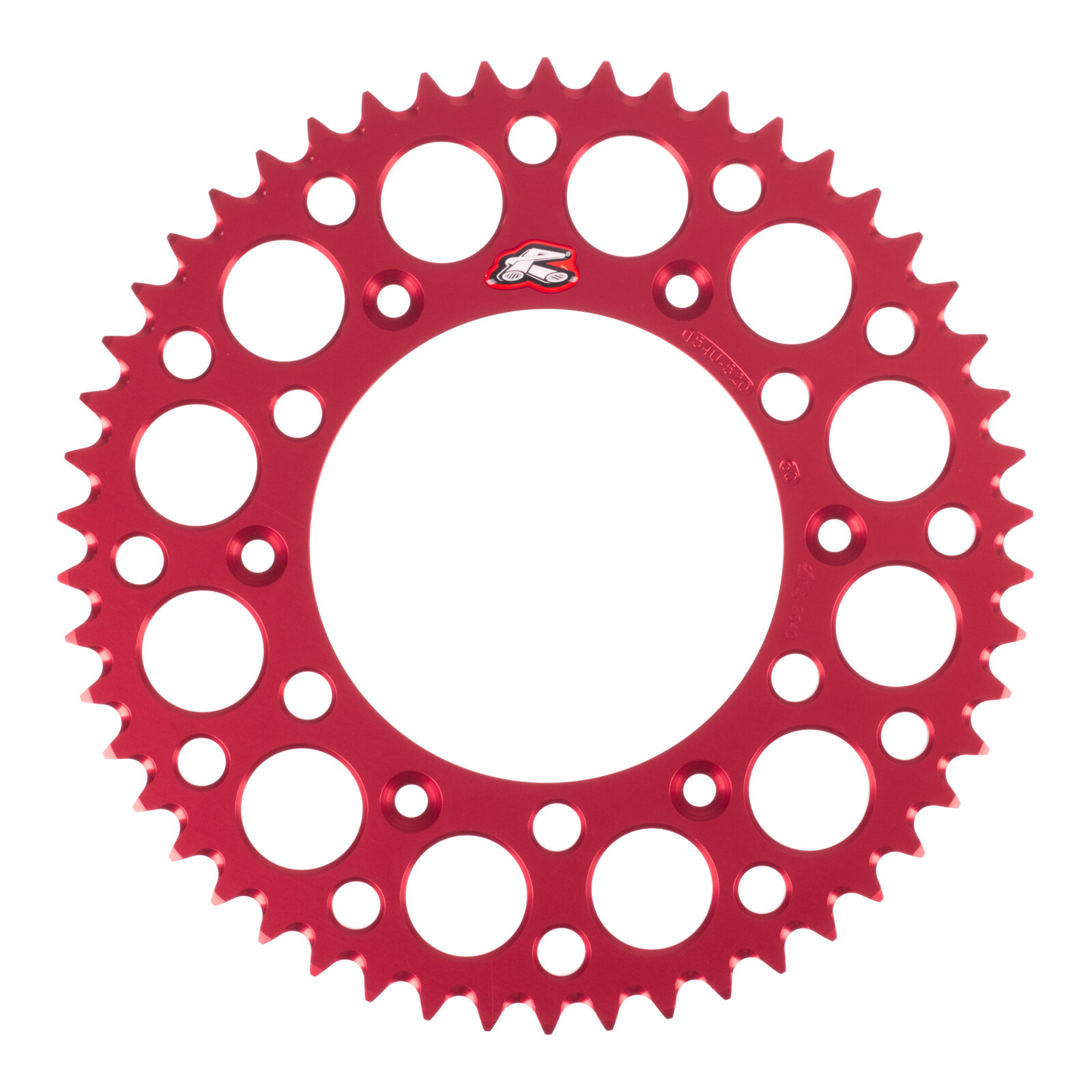 Renthal Sprocket Rear Red 50T Alloy 7075 T6 Grooved - Image 1
