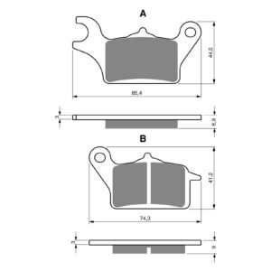 BRAKE PADS GOLDFREN SINTERED SPORTS GF358 - S3 ( P481 ) - Image 1