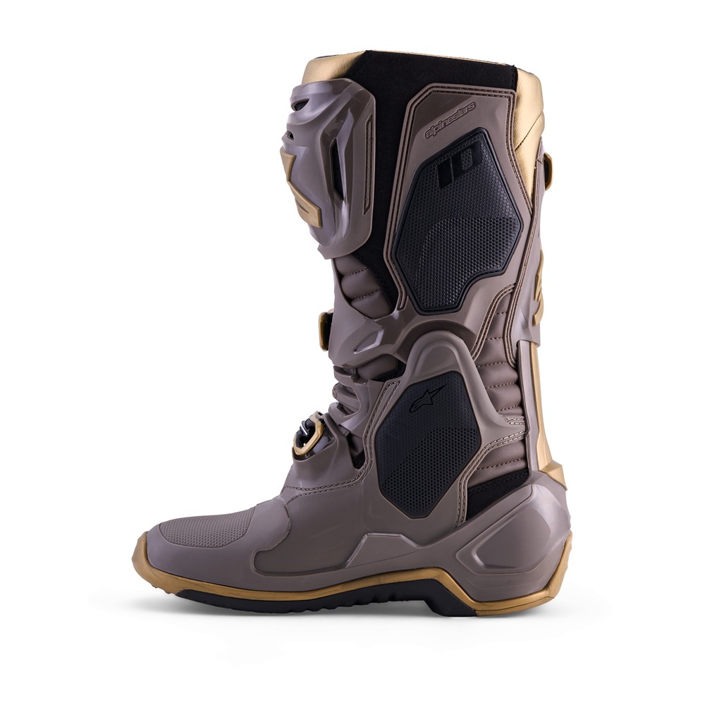 Alpinestars Tech-10 Limited Edition Air Gold MX Boots Earth Brown/Gold