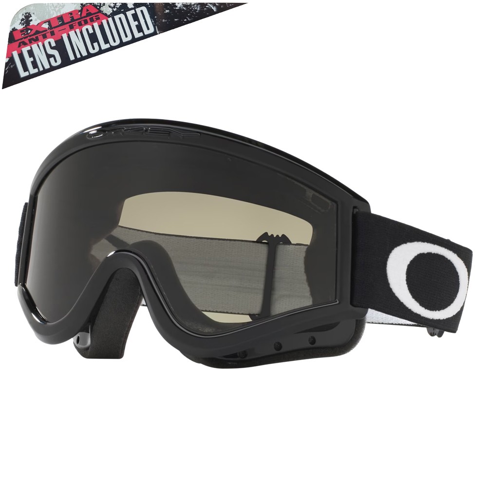 Oakley L-Frame MX Goggle Sand Jet Blk w/ Dk.Grey & Clr Lens