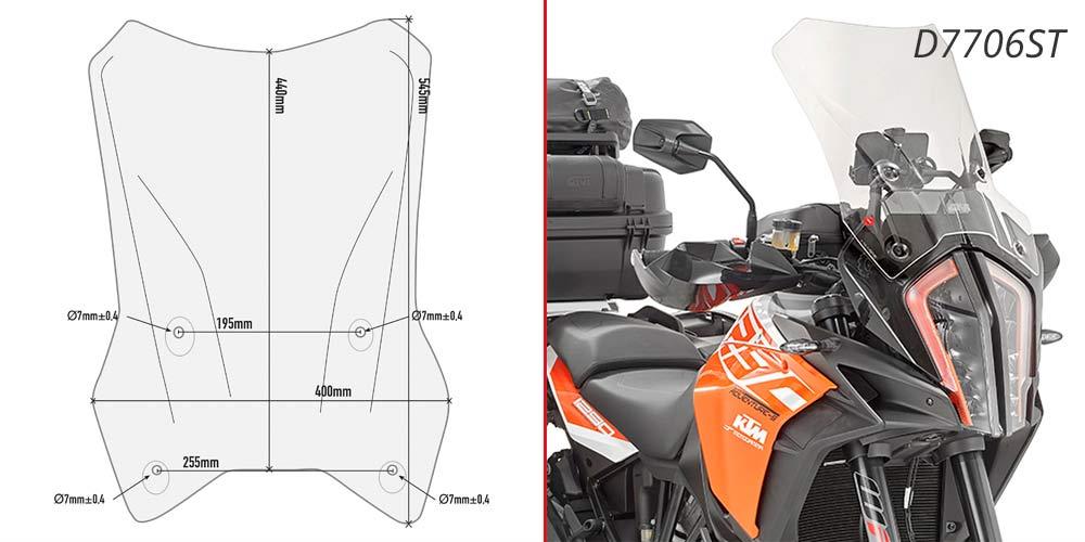 GIVI SCREEN KTM 1290 SUPER ADVENTURE S/R '17-> CLEAR