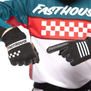 Fasthouse Youth Speed Style Mod Motocross Gloves White/Black/Marine - Image 5