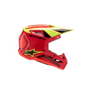 Alpinestars S-M3 Youth Helmet Fray Red/Yellow Fluoro/Black Gloss - Image 1