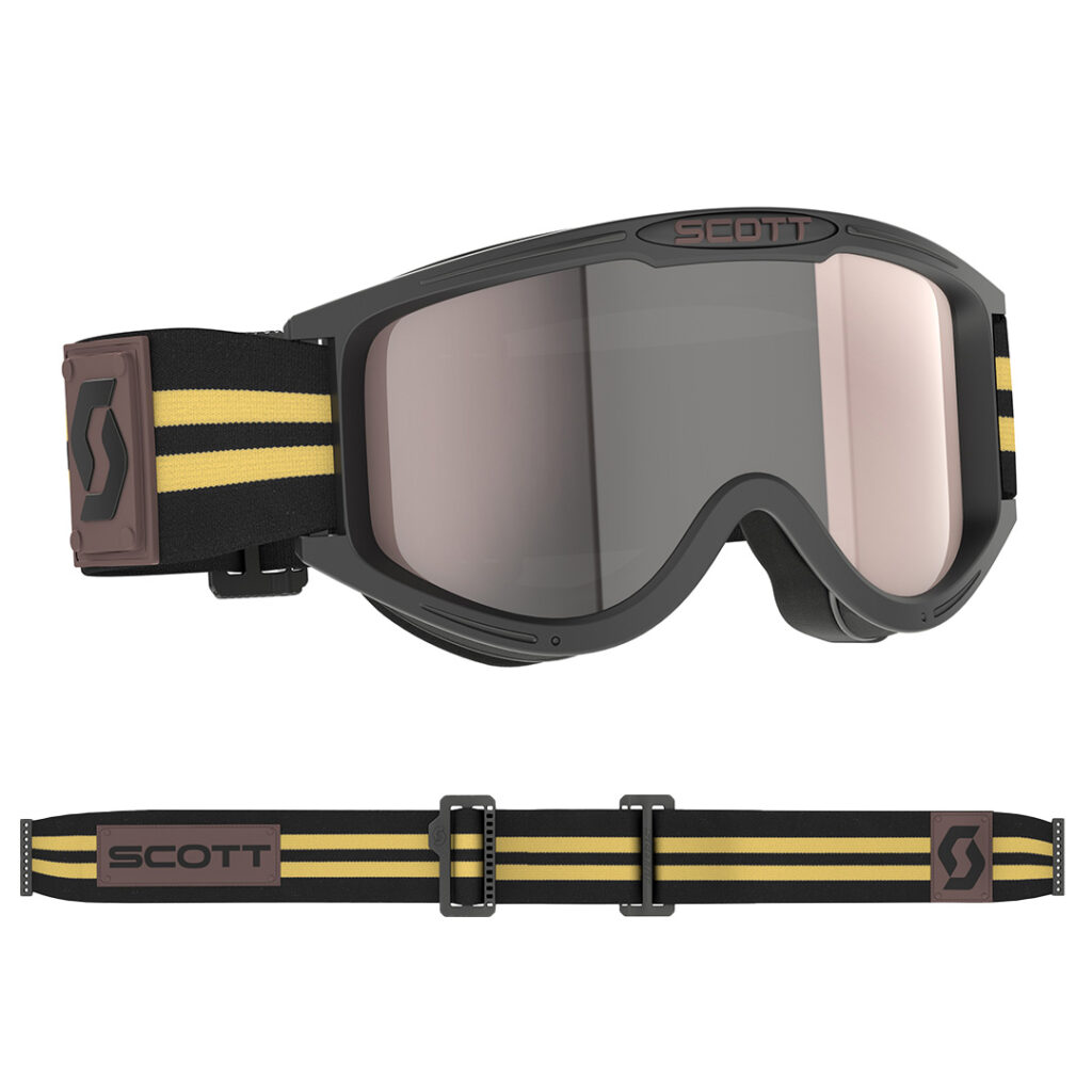 Scott 89X Era Motocross Goggle Black/Beige Silver Chrome Lens
