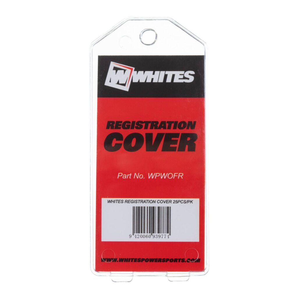 WHITES REGISTRATION COVER - SINGLE PIECE / ONE ONLY (25)
