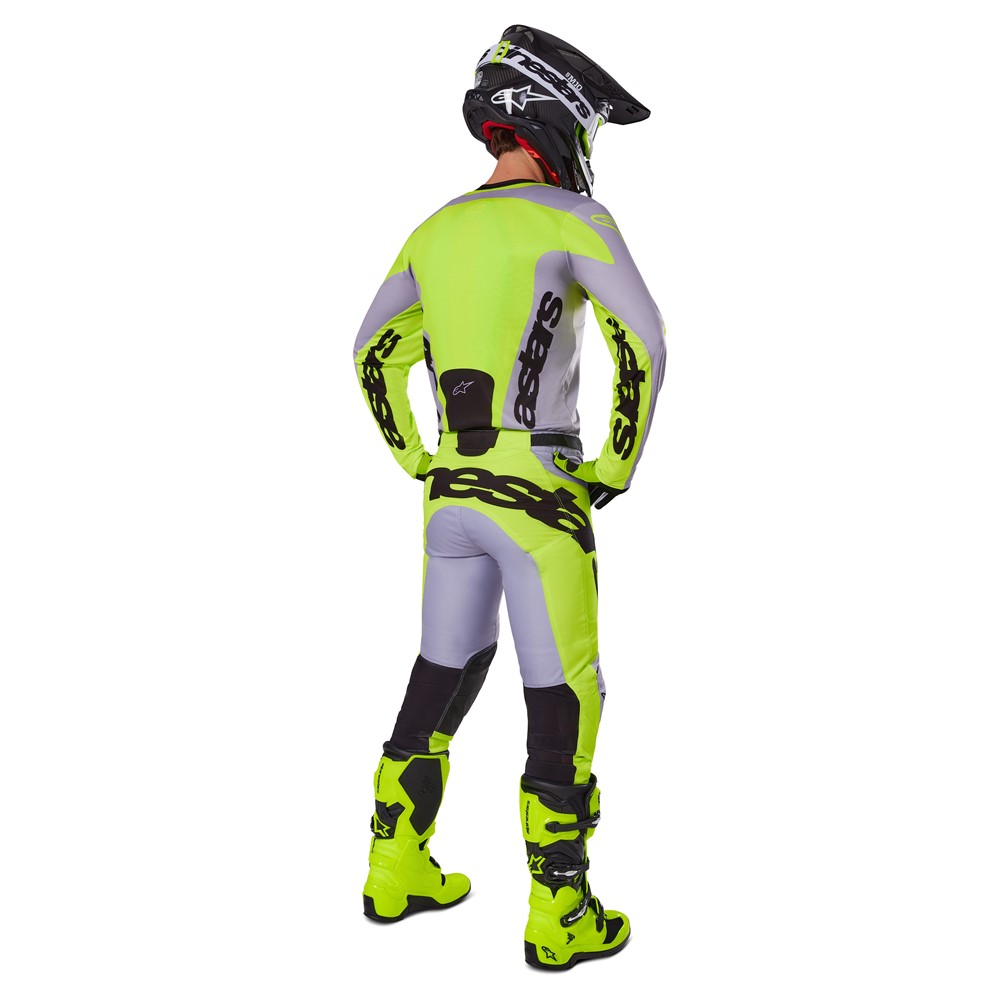 Alpinestars Racer Veil Motocross Jersey Grey/Yellow Fluoro