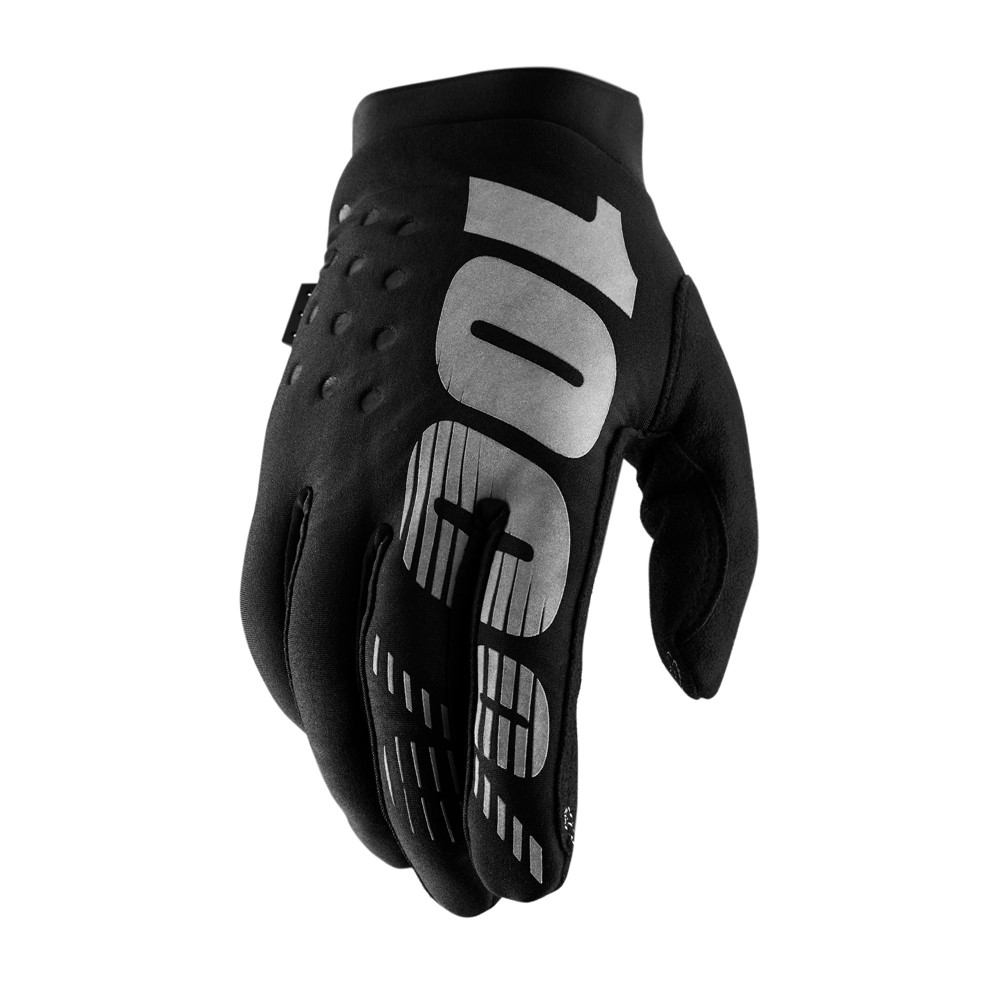 100% Brisker Womens Cold Weather Glove Black/Grey