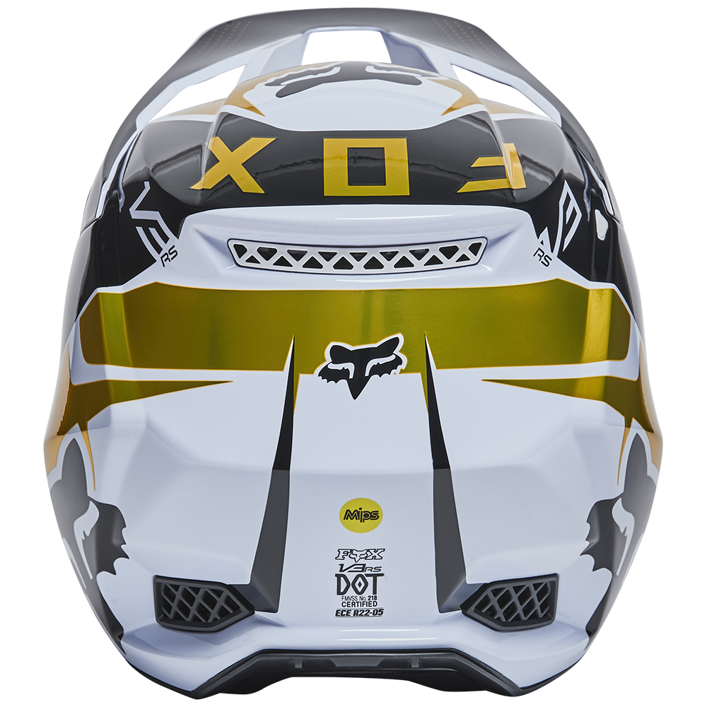 Motocross Helmet Fox V3 RS Mirer White/Black