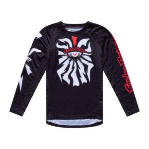 Troy Lee Designs GP Pro Cyclops Motocross Jersey Youth Black/Neo Red - Image 1