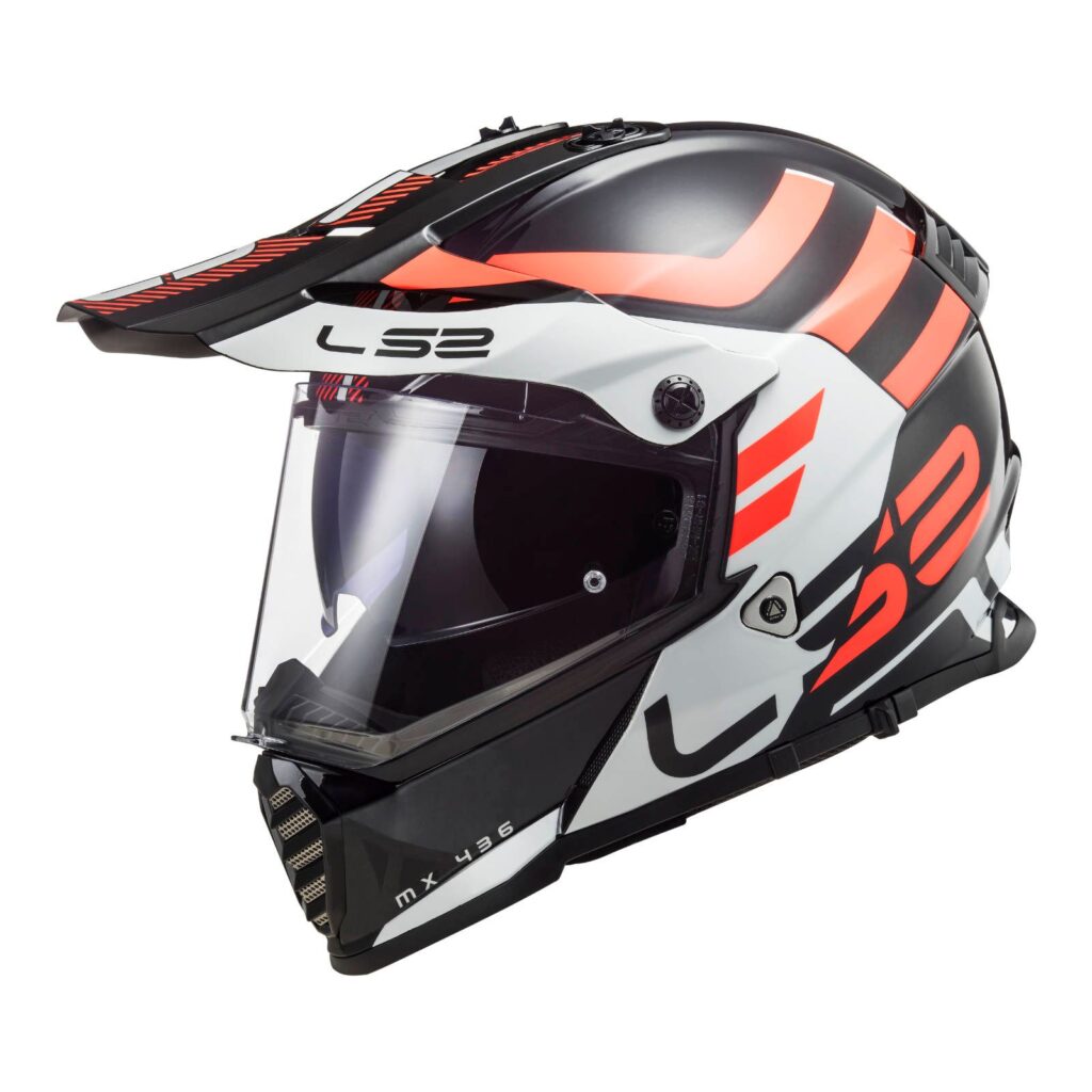 LS2 MX436 Pioneer Evo Adventure Helmet Black/White