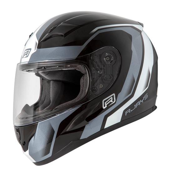 Rjays Grid Road Helmet Gloss Black/White