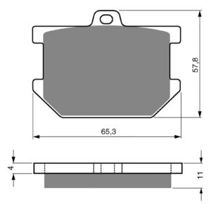 BRAKE PADS GOLDFREN SINTERED SPORTS GF082 - S3 ( PH05 ) - Image 1