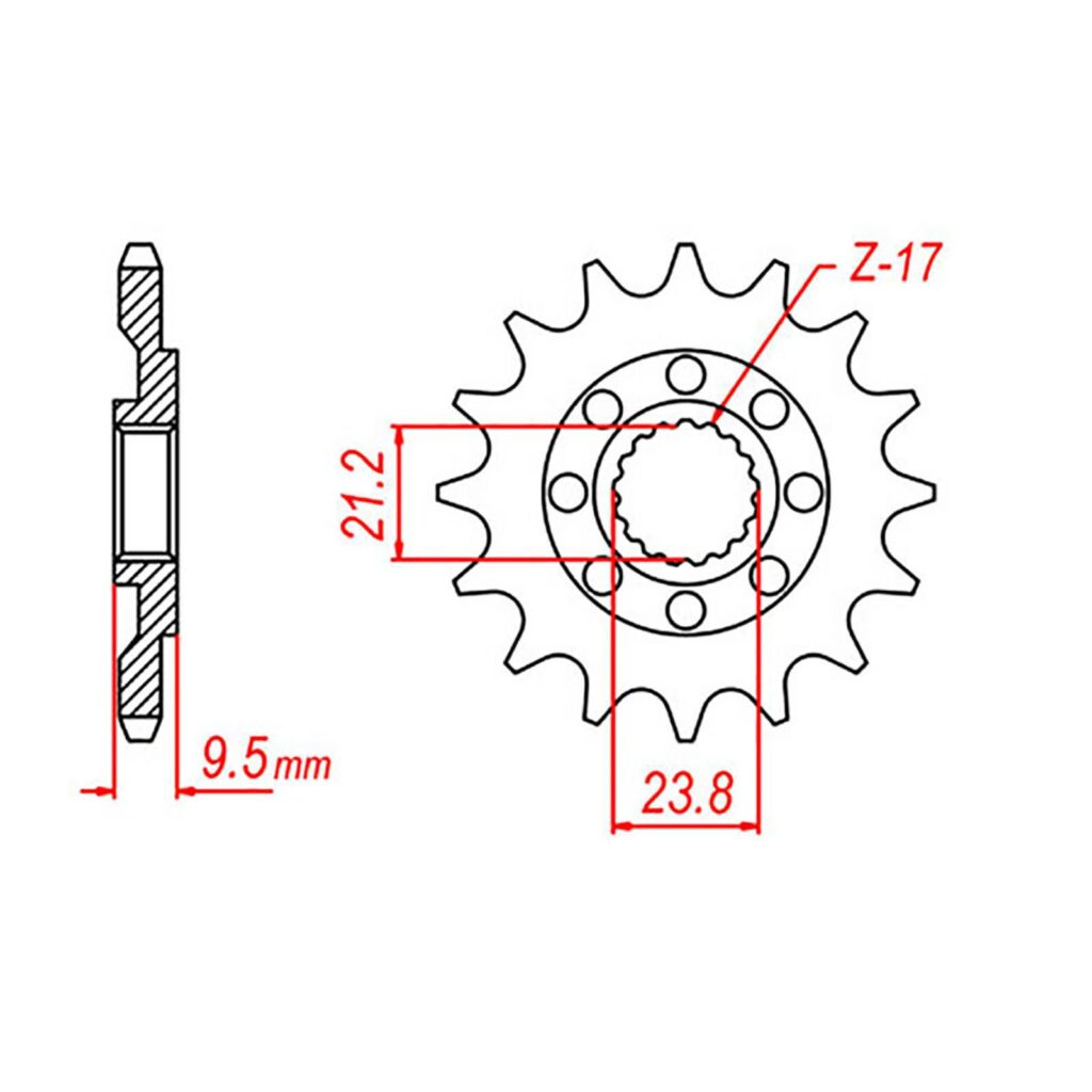 SPKT FRONT OE STEEL 284 13T #520