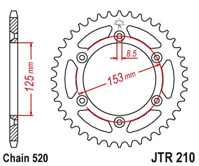 Rear Sprocket JT 50T YZ250 WR400 WR450 Self Cleaning