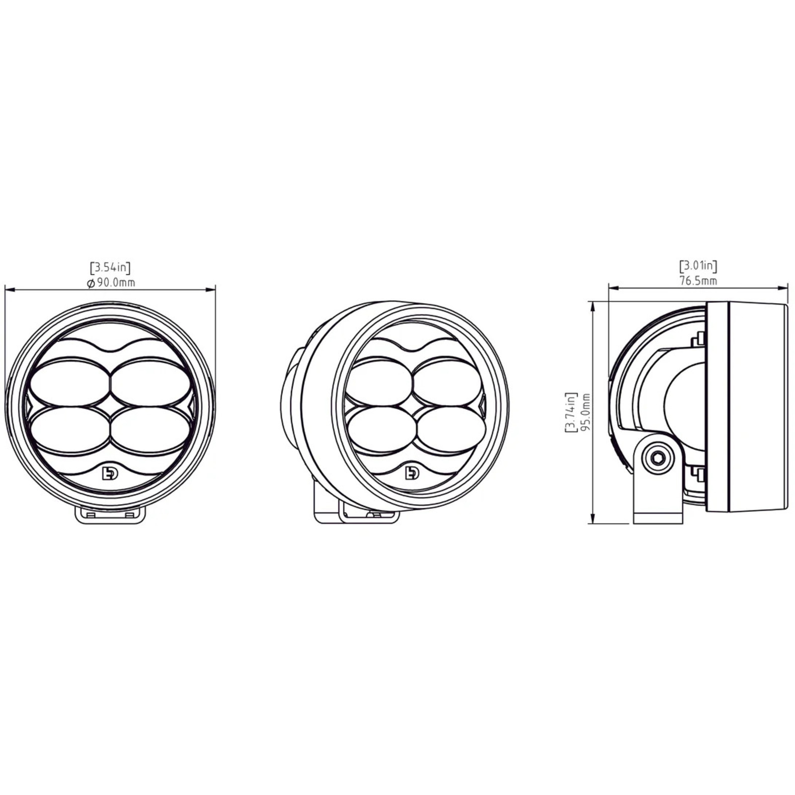 Denali D3 LED Fog Light - DataDim™ Technology - Single - Image 6