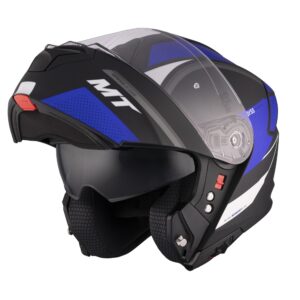 MT Genesis SV Cave Flip Front Helmet Black/Blue/White - Image 4