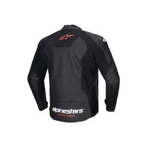 Alpinestars Faster v3 Leather Road Jacket Black/Red Fluoro - Image 2