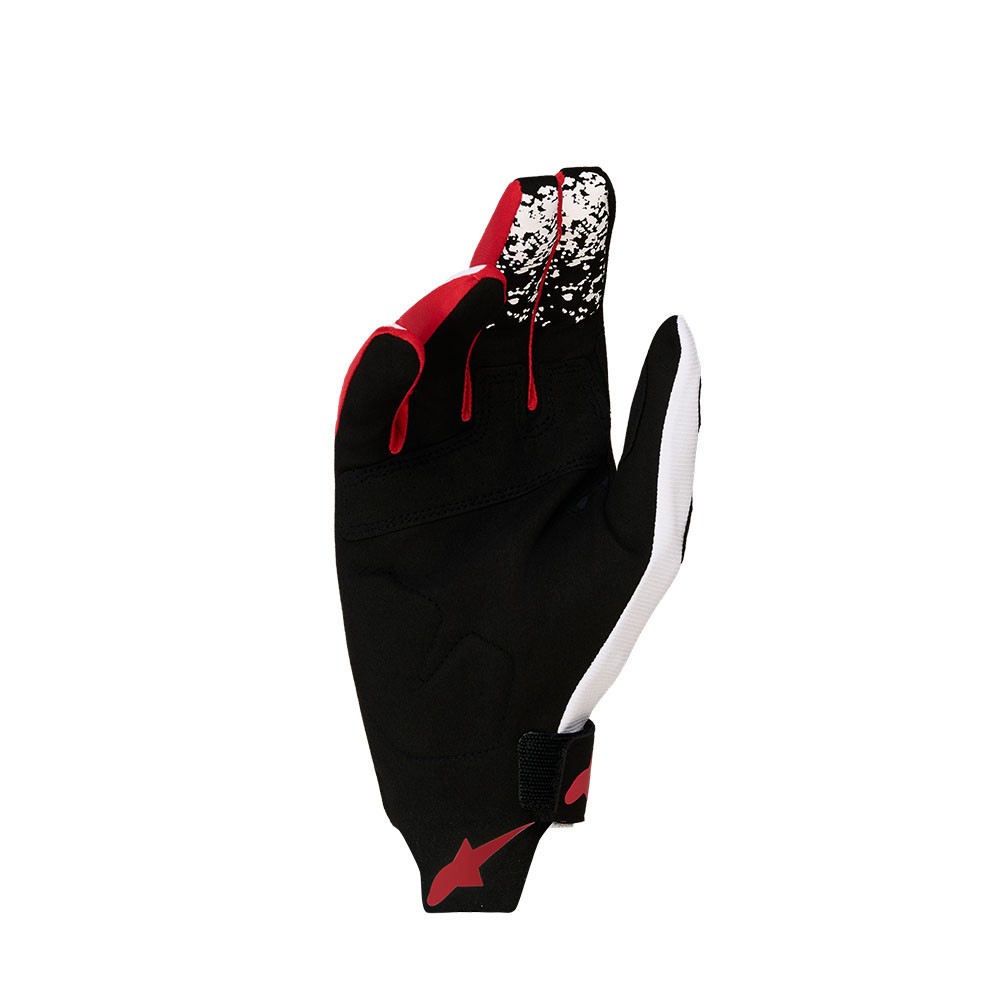 Alpinestars Techstar Motocross Gloves Black/White/Red Fluoro