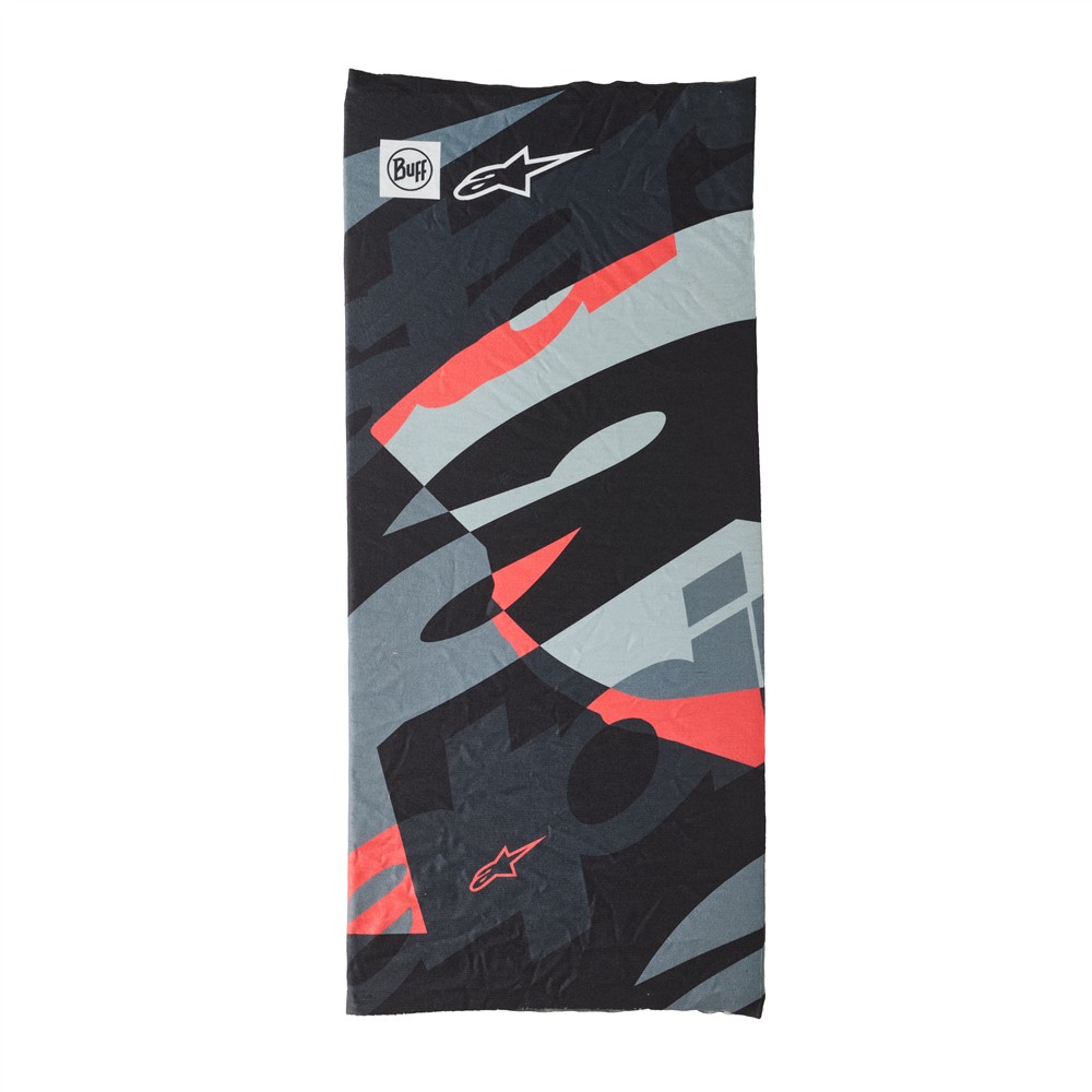 Alpinestars Buff Mogress Neck Tube Black Camo/Red Fluoro