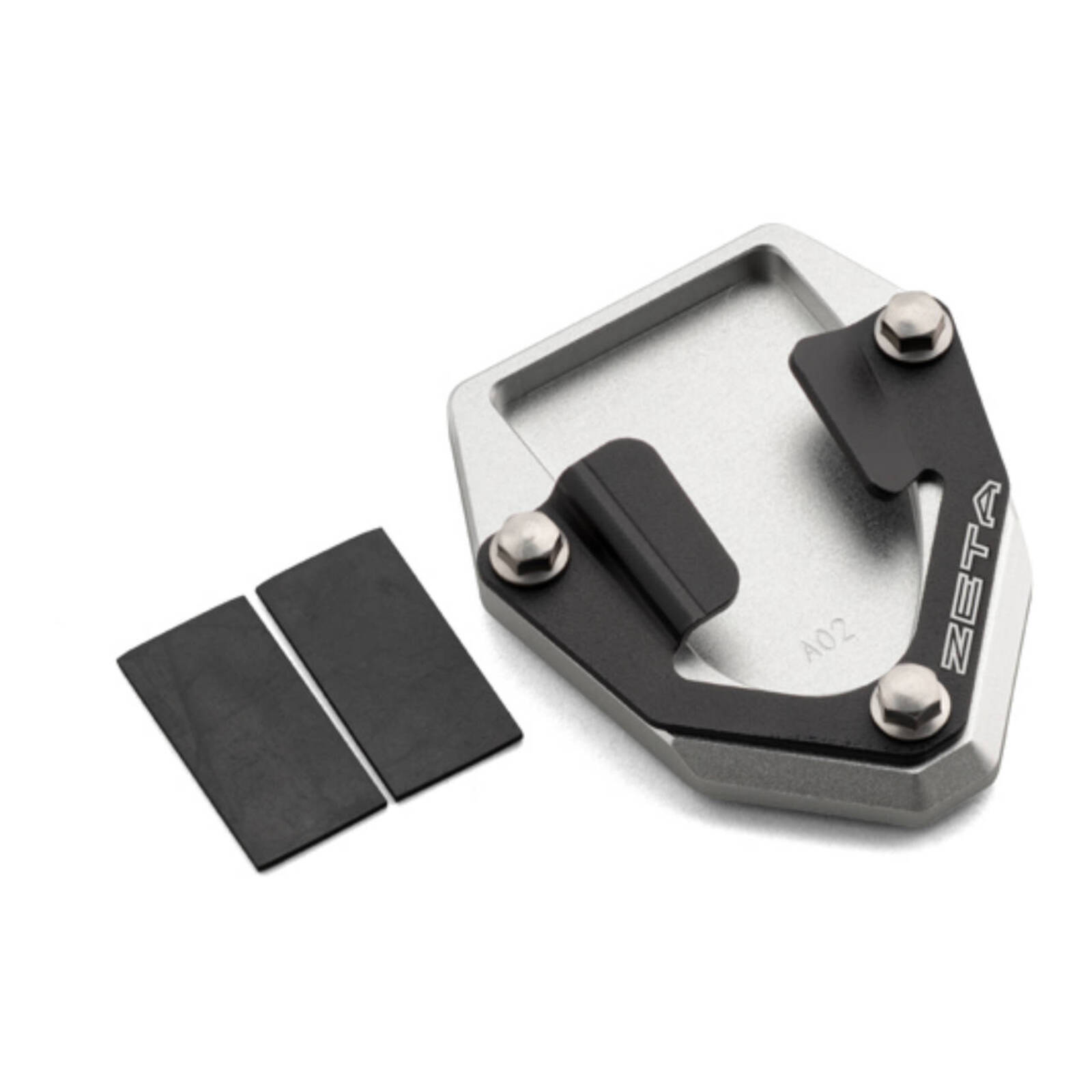 Zeta Side Stand Extender Black/Silver Honda CRF1000L/ADV '16- - Image 3