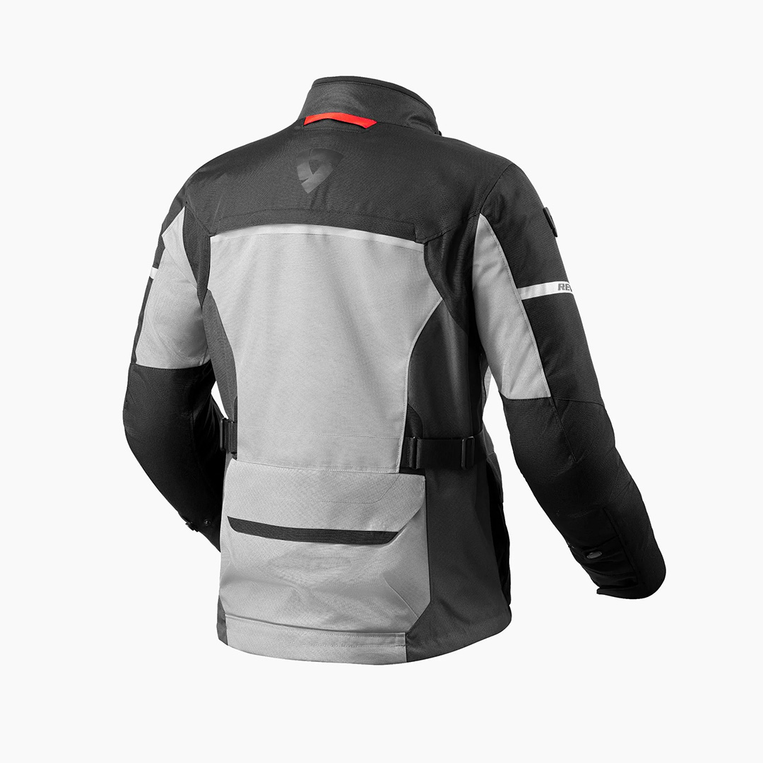REV'IT Outback 4 H2O Road Jacket Silver-Black - Image 2