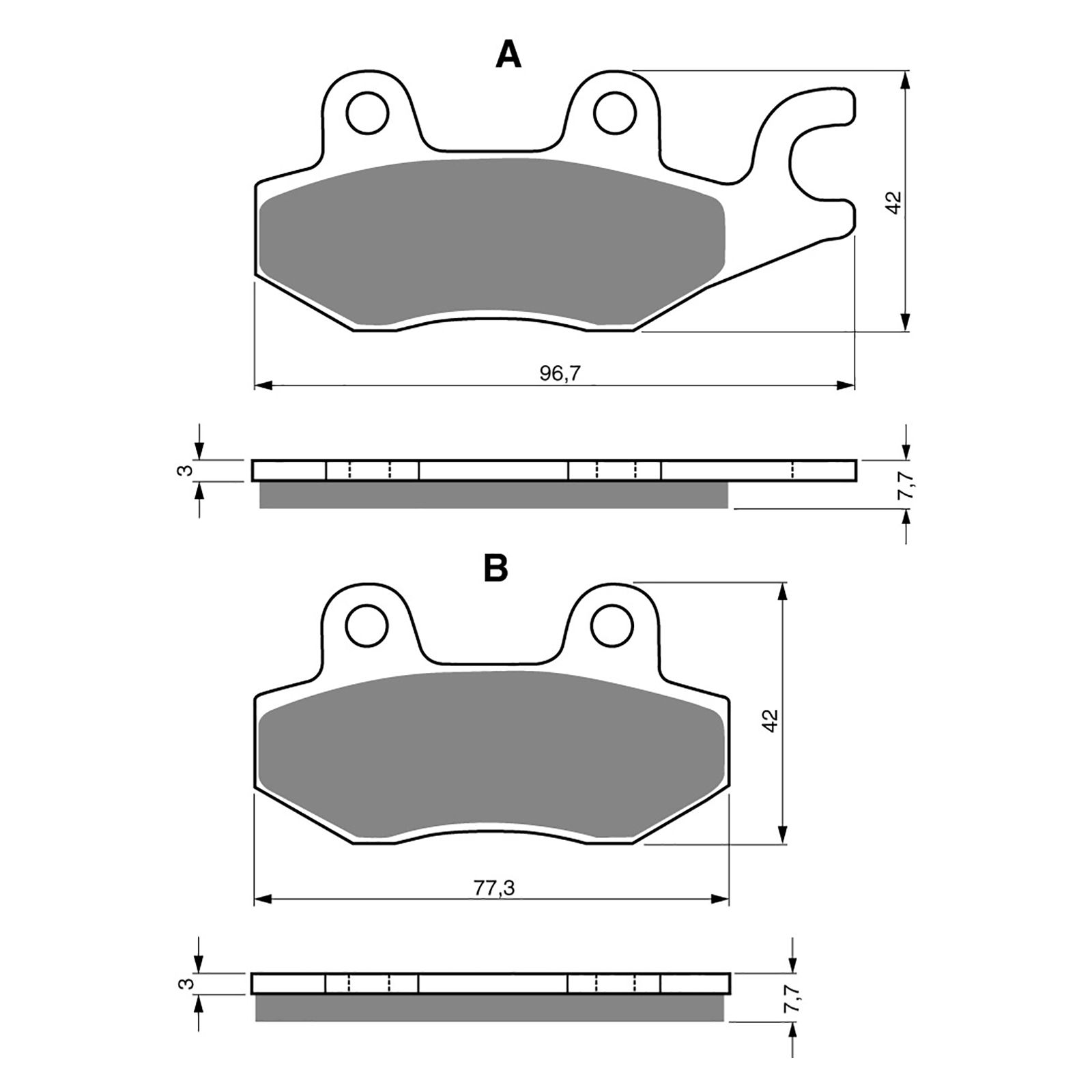 BRAKE PADS GOLDFREN SINTERED SPORTS GF009 - S3 ( PH55 ) - Image 1