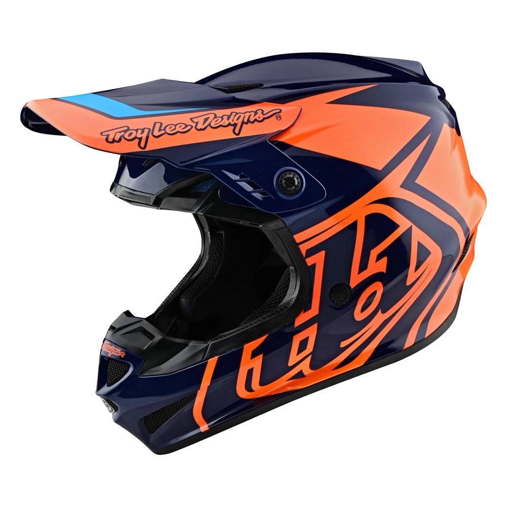 Troy Lee Overload GP Motocross Helmet Navy/Orange