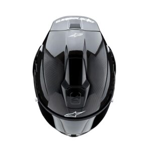 Alpinestars Supertech R10 Helmet Solid Black Carbon Matte/Gloss - Image 4