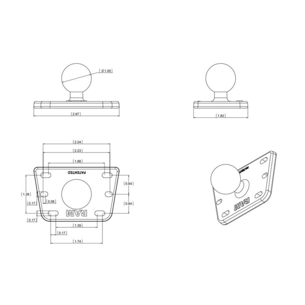 Ram Centered Reservoir Cover Ball Base