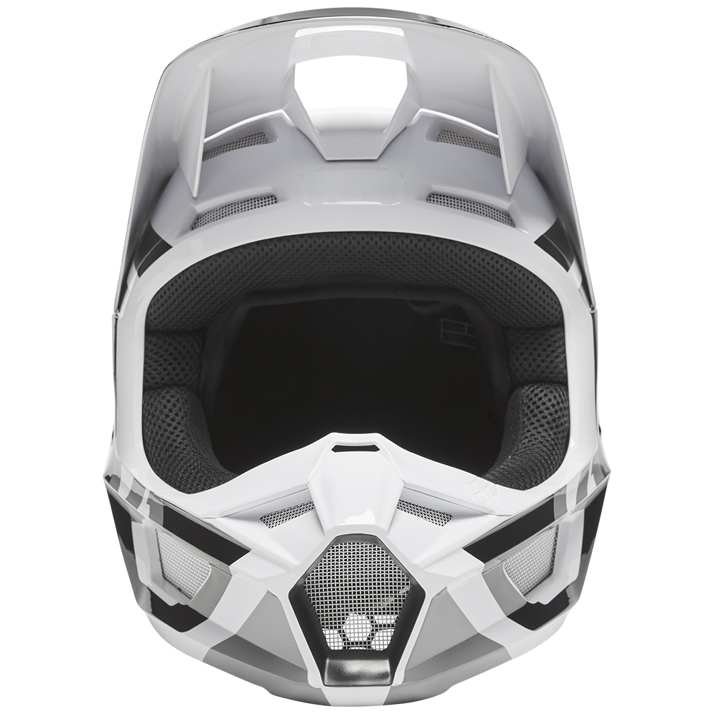 Fox V1 Lux Youth Black/White Motocross Helmet