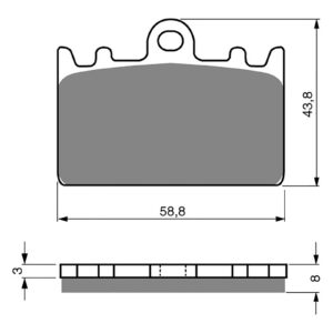 BRAKE PADS GOLDFREN SINTERED SPORTS GF090 - S3 ( PH101 ) - Image 1