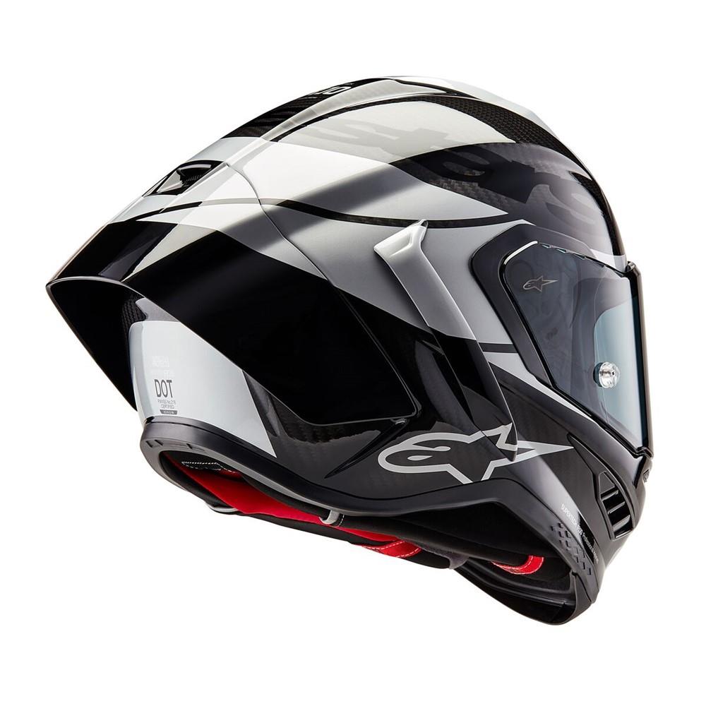 Alpinestars Supertech R10 Helmet Element Black Carbon/Silver/Black Gloss