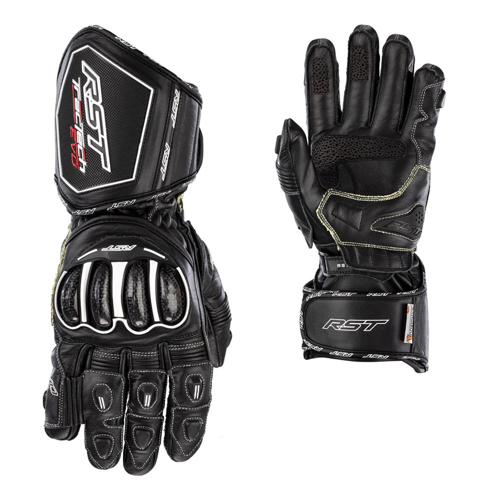 RST Tractech Evo 4 CE Leather Road Gloves Black