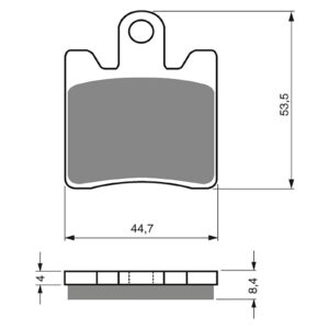 BRAKE PADS GOLDFREN SINTERED SPORTS GF326 - S3 ( PH366 ) - Image 1