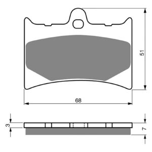 BRAKE PADS GOLDFREN OFFROAD RACING GF019 - K5 ( PR119 ) - Image 1
