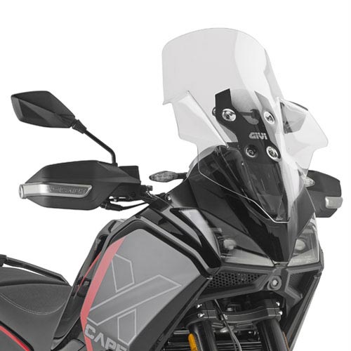 GIVI SCREEN MOTO MORINI X-CAPE 700 '25-> CLEAR 54.5x46cm 4.5cm TALLER