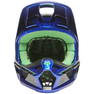 Fox V1 Peril Motocross Helmet Blue - Image 5