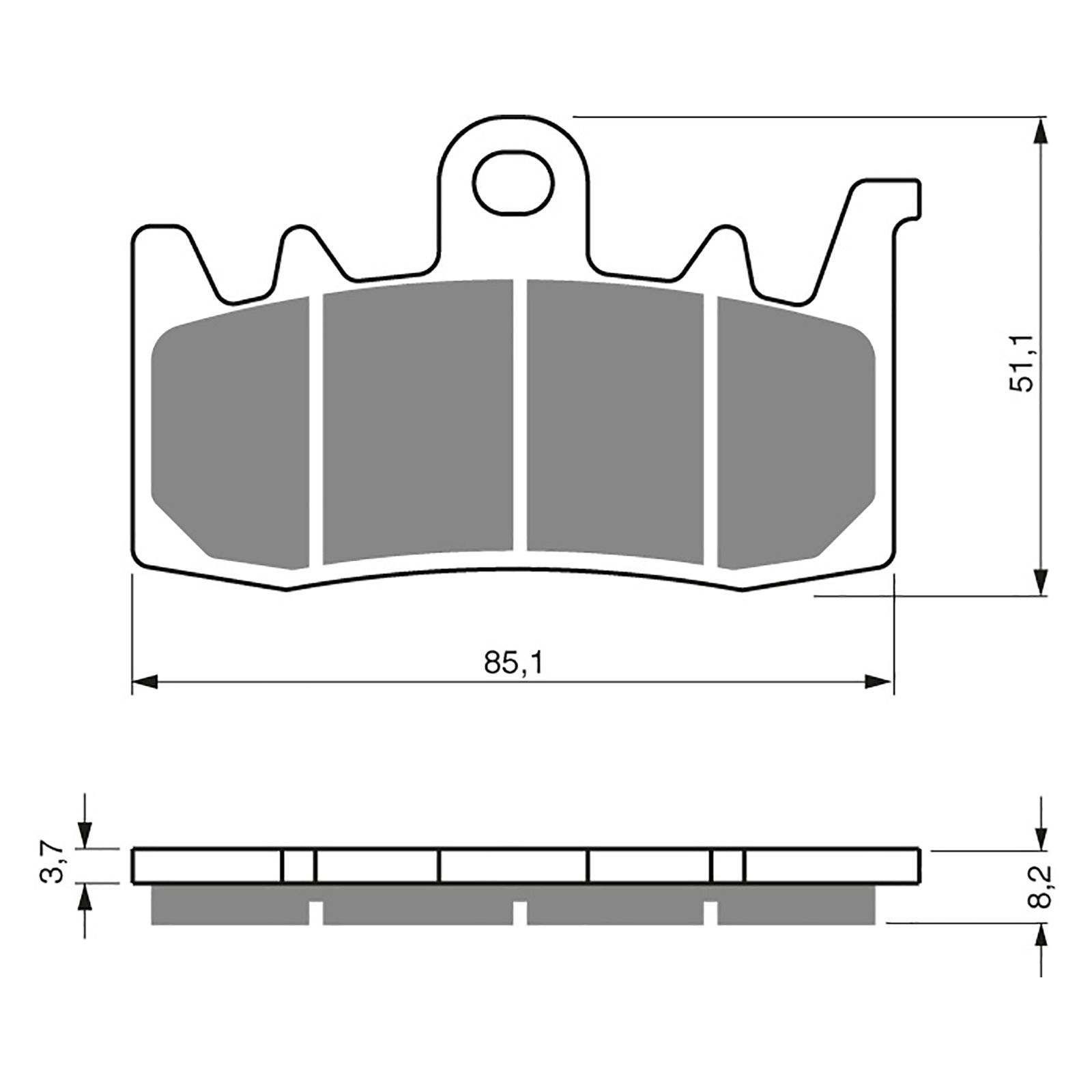 BRAKE PADS GOLDFREN SINTERED SPORTS GF328 - S3 ( PH461 ) - Image 1