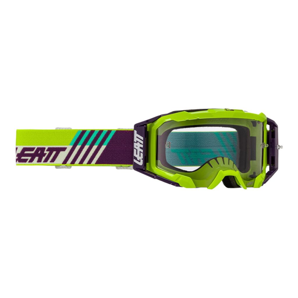 Leatt 5.5 Velocity Motocross Goggle Cryztal Lime Purple 75 VLT