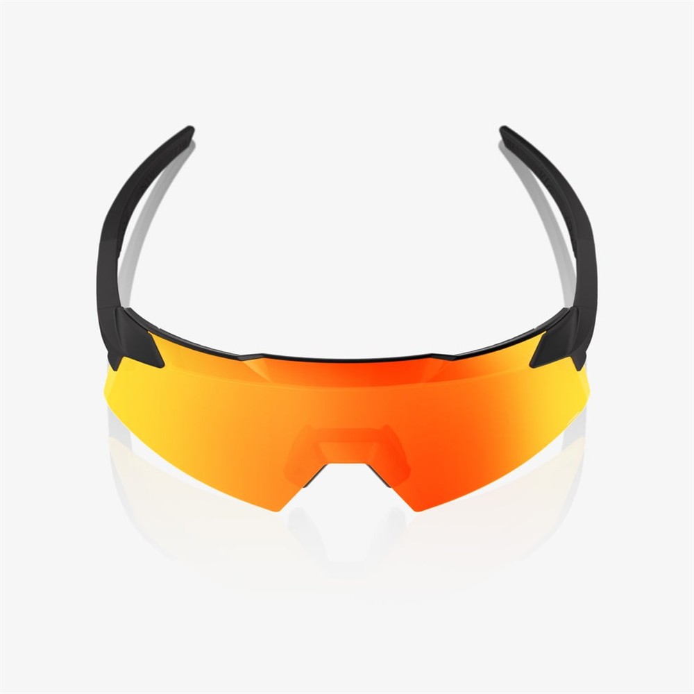 100% Aerocraft Soft Tact Black Sunglasses HiPER Red Mirror Lens