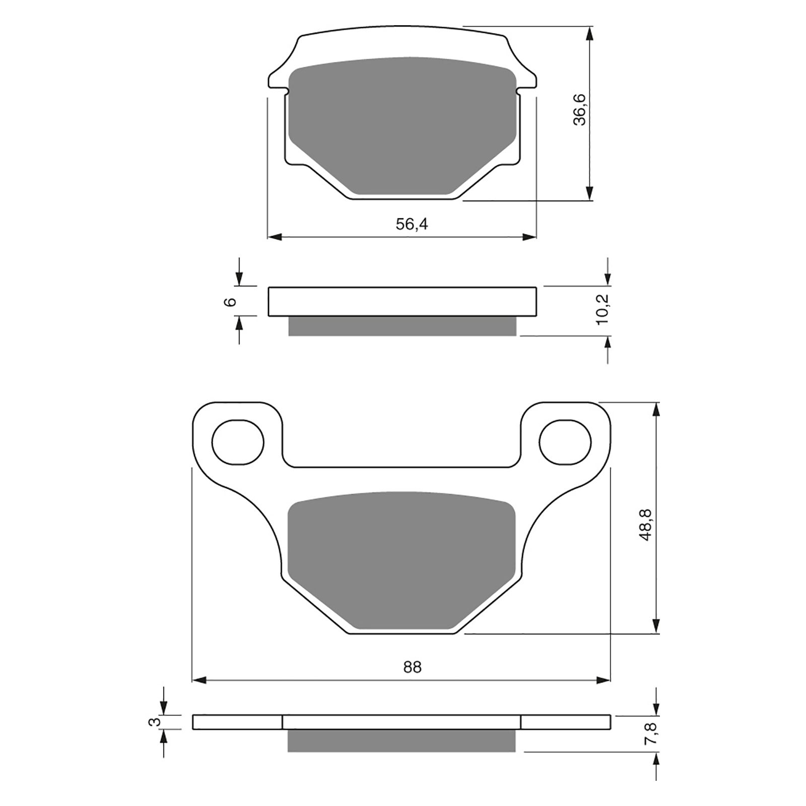 BRAKE PADS GOLDFREN SINTERED SPORTS GF289 - S3 ( P130 ) - Image 1