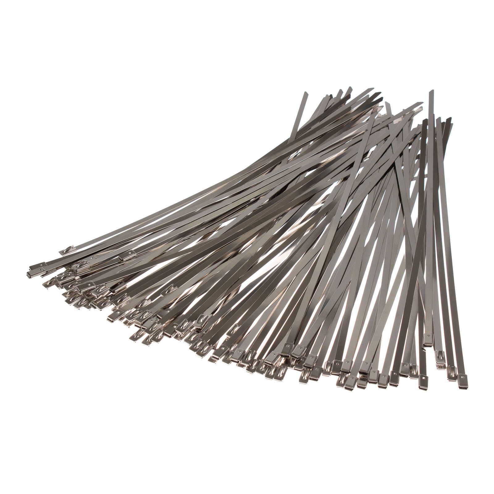 WHITES EXHAUST WRAP - STAINLESS STEEL CLIP TIES - 100PC / PK - Image 1